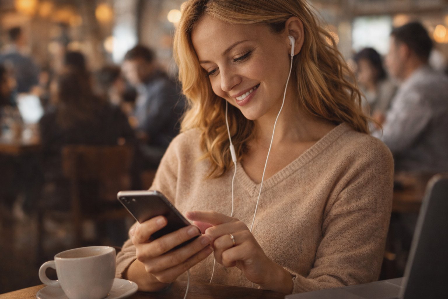 Listening in café